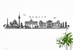 Berlin Skyline Panorama Wall Sticker Decal 4 Sizes Decor Art Motif W125 - thumbnail 1
