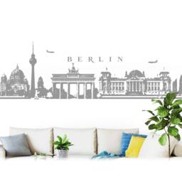 Berlin Skyline Panorama Wall Sticker Decal 4 Sizes Decor Art Motif W125 - thumbnail 2