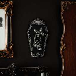 Life & Death, Skeleton Butterfly Coffin Wall Decor/Handmade Gothic Home Ornate Entomology Themed Gap Filler For Goth Gallery - thumbnail 3