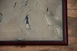 Hand Silvered Distressed Mirror - Dark Cherry Frame - 11.5x11.75 Inches