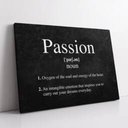 Passion Definition Quote Entrepreneur Motivational Inspirational, Framed Canvas Wall Art Poster Print, Home Office & Room Decor, Gift Idea - thumbnail 2