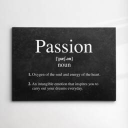 Passion Definition Quote Entrepreneur Motivational Inspirational, Framed Canvas Wall Art Poster Print, Home Office & Room Decor, Gift Idea - thumbnail 3