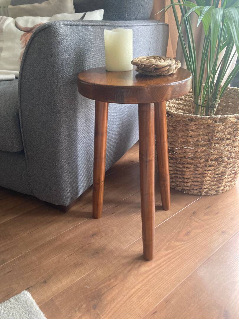 Wooden Side Table 3-Legged Plant Stand/3 Legged Stool by