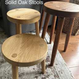 Wooden Side Table 3-Legged Plant Stand/3 Legged Stool - thumbnail 2