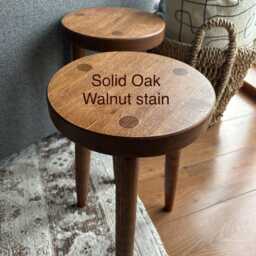 Wooden Side Table 3-Legged Plant Stand/3 Legged Stool - thumbnail 2