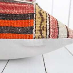 16x16 Turkish Kilim Pillow Vintage Bohemian Cushion Cover - thumbnail 4