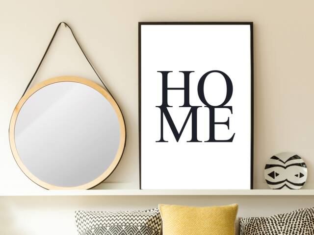 Home Print - Black & White Decor Gift Bespoke A5 A4 A3 Framed - image 1