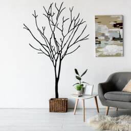 Tree Sticker Decal - Wall Birch Art Vinyl Nursery Stickers Nature Botanical Trees Decals Forest Decor Natural Big Winter Peel & Stick