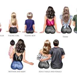 Custom Portrait Family Print, Personalized Gift For Family, Our Housewarming - thumbnail 3