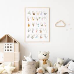 Animal Alphabet Print - Abc Wall Art Nursery New Baby Gift - thumbnail 3