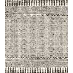 Black Cotton Rug, Block Printed Bedroom Flat Weave Dhurrie, Hallway Stair Runner, Custom Yoga Mat, Picnic Rug 5x8 3x0 12x12 Feet - thumbnail 2