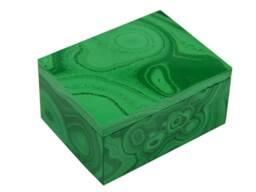 Genuine Zaire Malachite Hand Made Jewelry Stash Ring Box 9461E