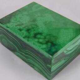 Genuine Zaire Malachite Hand Made Jewelry Stash Ring Box 9461E - thumbnail 2