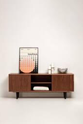 "Sideboard, Tv Cabinet, Stand Walnut Veneer ""Bell"