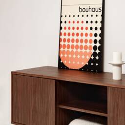 "Sideboard, Tv Cabinet, Stand Walnut Veneer ""Bell" - thumbnail 3