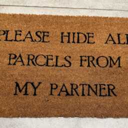 Please Hide All Parcels From My Partner Coir Doormat - Indoor Outdoor Welcome - thumbnail 2
