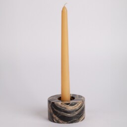 Handmade Nero Picasso Marble Candle Holder - thumbnail 3