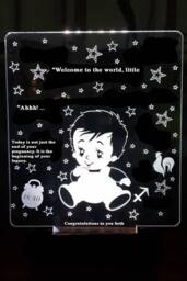 It's A Boy, Personalized 3D Illusion Smart App Control Night Light Bluetooth, Music, 7&16M Color Mobile App, Made in UK - thumbnail 1