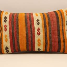 Rug Pillow, Sofa 12x20 in 30x50 cm, Vintage Kilim Pillow, Home Cushion Cover Boho Pillow Throw 4Oef-594 - thumbnail 2