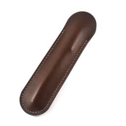 Hand Stitched Leather Fountain Pen Sleeve Italian Burnished Calfskin - thumbnail 2