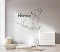 Simba Lion King Wall Decal Custom Name Nursery Decor 4088