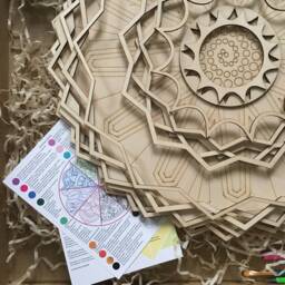 Money Mandala Painting Kit, Wooden Paint Kits For Adults, Diy Kit Birthday Gift, Happy Box, Dotting Kit - thumbnail 3