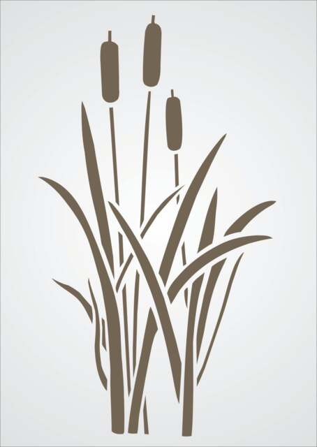 Reed Xxl - Motif Sizes 28 X 15 cm - 160 79 cm Painting Stencil For Diy Enthusiasts, Stencil, Template, Wall Decor, Painting - image 1