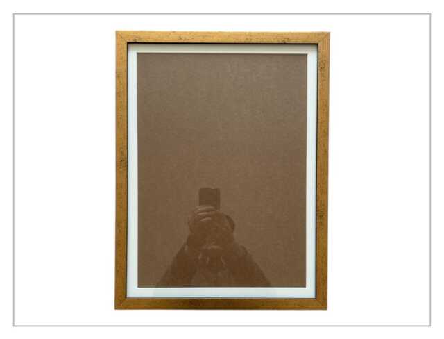 Gold Distressed Wood Picture Frame With Black Edge - Handmade Bespoke Sizes - image 1