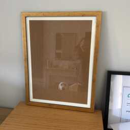 Gold Distressed Wood Picture Frame With Black Edge - Handmade Bespoke Sizes - thumbnail 2