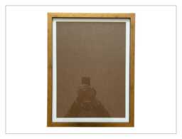 Gold Distressed Wood Picture Frame With Black Edge - Handmade Bespoke Sizes - thumbnail 1