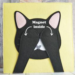 Felt Quiet Book Page Cat Peekaboo Montessori Travel Toy - thumbnail 2