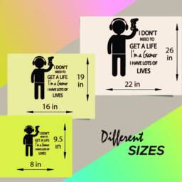 In-Style Decals Wall Vinyl Decal Home Decor Art Sticker Don't Need To Get Life I'm Gamer Boy Guy Video Game Computer Games Room Design 755 - thumbnail 2