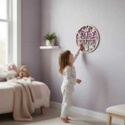 Personalised Fairy Name Sign - Wooden Girls Bedroom Or Door Nursery Wall Decor - thumbnail 3