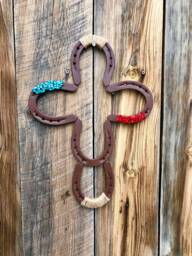 Horseshoe Cross, Western Art, Decor, Wall Country Home Decor - thumbnail 1