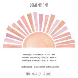 Sunshine Removable Wall Sticker, Watercolour Sun, Girls Boys Nursery Room, Toddler Bedroom, Kids Playroom - thumbnail 2