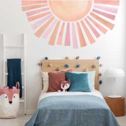 Sunshine Removable Wall Sticker, Watercolour Sun, Girls Boys Nursery Room, Toddler Bedroom, Kids Playroom
