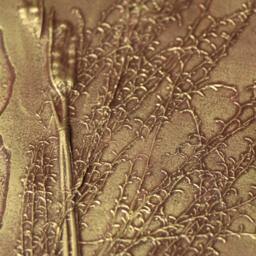 Bas Relief Wall Sculpture Autumn Grasses & Ferns Original Art Piece Unique Home Decor Office Nature Enthusiast Gift Idea Gold Tile - thumbnail 3