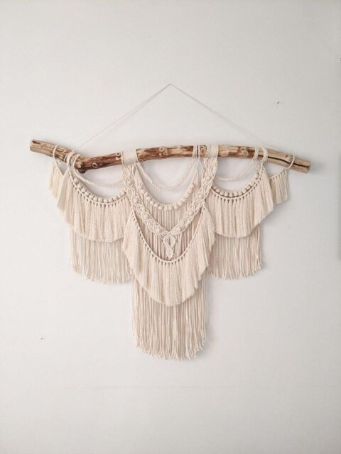 Large Macrame Backdrop, Extra Large Wall Decor With Tassels, Home & Living Decor, Terracotta Living Room Wall - image 1