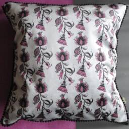 Highland Thistle , Velvet Cushion, 60x60, Designer, Luxury, Floral, Interiors, Thistle, Scotland, Textiles, Pom-Poms, Tassels - thumbnail 2