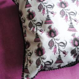 Highland Thistle , Velvet Cushion, 60x60, Designer, Luxury, Floral, Interiors, Thistle, Scotland, Textiles, Pom-Poms, Tassels - thumbnail 3