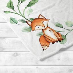 Woodland Milestone Blanket, Personalized Baby Boy Monthly Tracker Fox Deer Watch Me Grow Growth Tracker, Baby Shower Gift - thumbnail 2