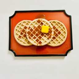 Waffle Wall Hanging/ Dopamine Decor/ Maximalist Fake Food/ Food Pop Art/ Sculpture/ Funky Decor/Fun Gift - thumbnail 2