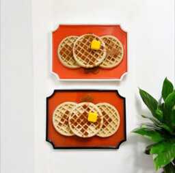 Waffle Wall Hanging/ Dopamine Decor/ Maximalist Fake Food/ Food Pop Art/ Sculpture/ Funky Decor/Fun Gift
