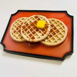 Waffle Wall Hanging/ Dopamine Decor/ Maximalist Fake Food/ Food Pop Art/ Sculpture/ Funky Decor/Fun Gift - thumbnail 3
