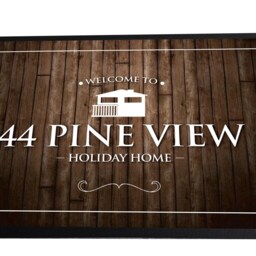 Personalised Holiday Home Door Mat - Static Caravan Wood Effect 60 X 40cm, Cabin Entrance - thumbnail 2