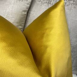 Gold Cushion Cover, Throw Pillow, Luxury Collection - Harlequin Fabric, Satin Textured Look Perfect For Euro Pillows Bed - thumbnail 2