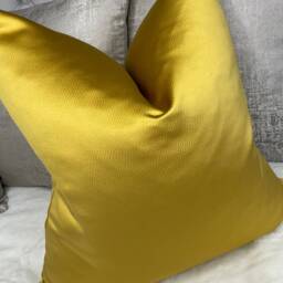 Gold Cushion Cover, Throw Pillow, Luxury Collection - Harlequin Fabric, Satin Textured Look Perfect For Euro Pillows Bed