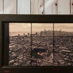 Wrigley Field Aerial View Chicago Skyline Framed Wall Art - 15.75 - thumbnail 2