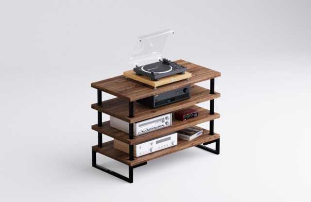 Kolstad Hifi Rack - Amp Hifi Racks Amplifier Turntable Stand Record Player Cabinet Vinyl Records - image 1