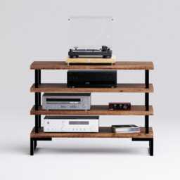 Kolstad Hifi Rack - Amp Hifi Racks Amplifier Turntable Stand Record Player Cabinet Vinyl Records - thumbnail 2